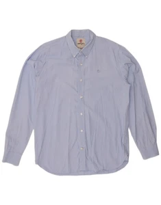 TIMBERLAND Mens Slim Fit Shirt Large Blue Cotton CZ12 - Picture 1 of 3