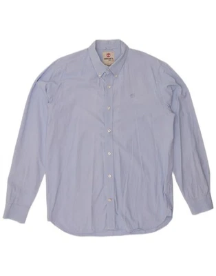 TIMBERLAND Mens Slim Fit Shirt Large Blue Cotton CZ12 - Image 1 of 3