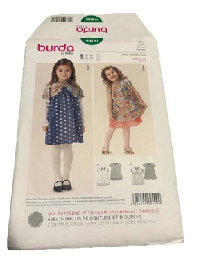 Burda Kids 9400 Sewing Pattern -Klein Robe Dress Vestido Sz 2-7 - Image 1 of 3