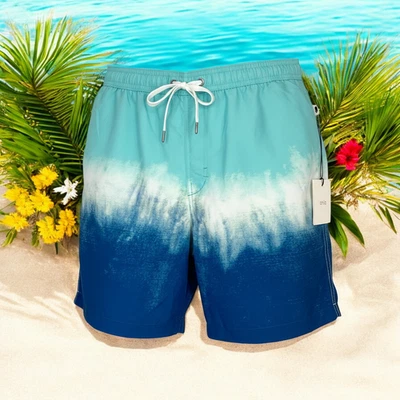 NUEVO Bañador Pantalones Cortos Onia Charles Talla M Dip Dye Arrecife Azul Playa Crucero Nuevo con Etiquetas Foto 1 de 4
