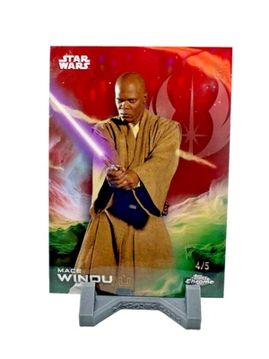 2025 Topps Chrome Star Wars Mace Windu Red 4/5 - Image 1 of 3