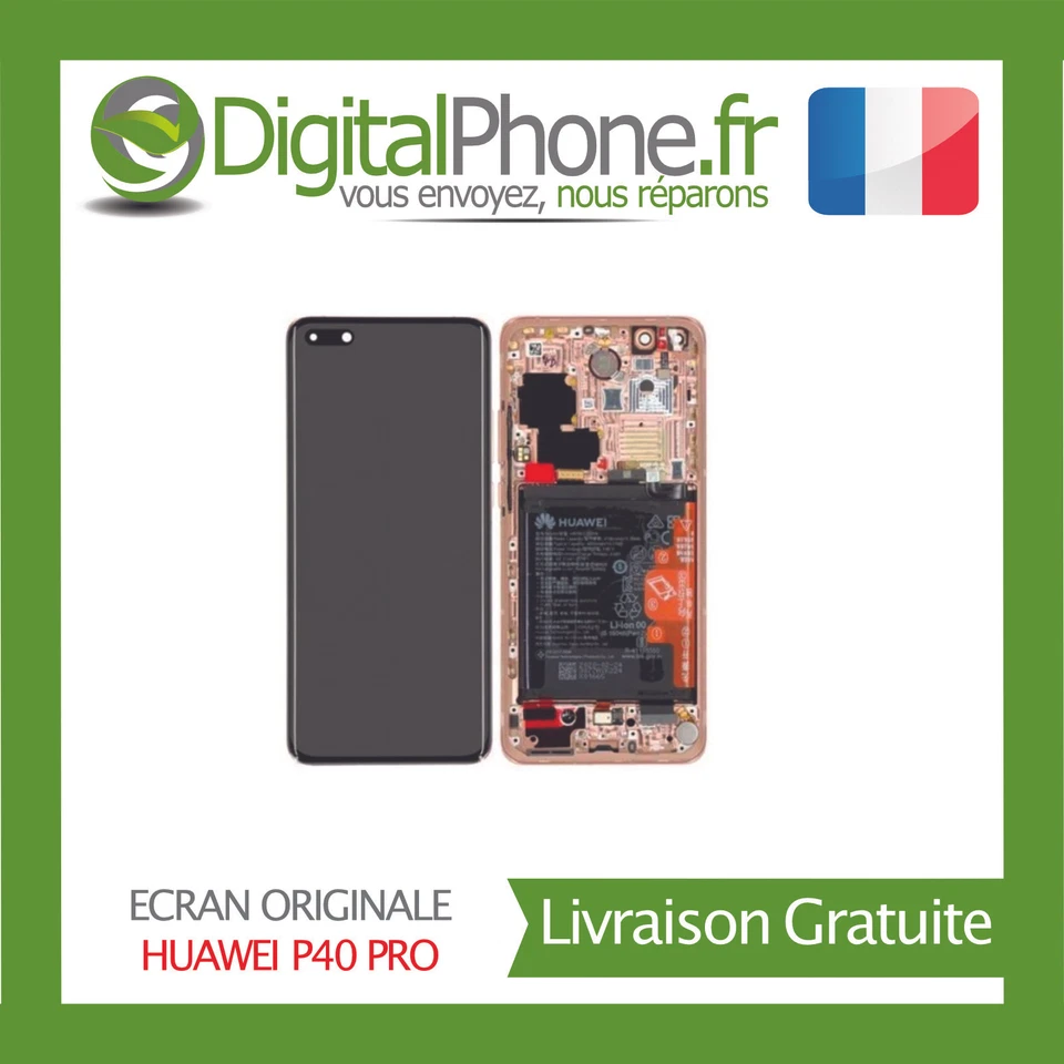 ECRAN ORIGINAL HUAWEI P40 PRO GOLD OR (ELS-NX9) 02353PJL TVA - Photo 1/1