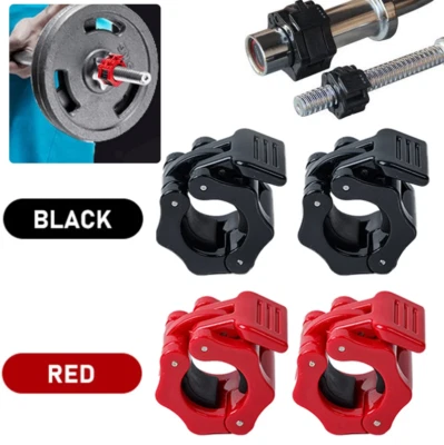 Olympic 1-2" Inch Barbell Clamps Quick Release Standard Bar Weight Plates USA - Image 1 of 4