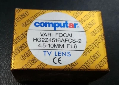 Computar Varifocal TV Lense Surveillance 1/2'' 4.5-10MM F1.6  HG2Z4516FCS-2 - Image 1 of 2