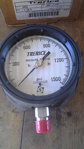 TRERICE 450SS PRESSURE GAUGE 0-1500 PSI 1/2'' NPT DA09522 316 SS Tube & Socket - Picture 1 of 1