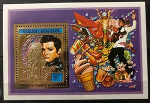 Madagascar - Elvis Presley - Gold foil Block stamp / Timbre - MNH** Del.10 - Picture 1 of 1