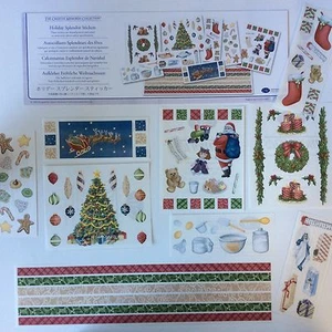 NEW Creative Memories HOLIDAY SPLENDOR STICKERS PACK - CHRISTMAS SANTA TREE - Picture 1 of 1