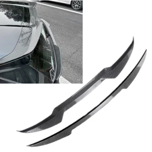 2Pcs Carbon Look Fits for BMW X3 G45 25-2026 Trunk Middle Lip & Roof Spoiler ABS - Picture 1 of 11