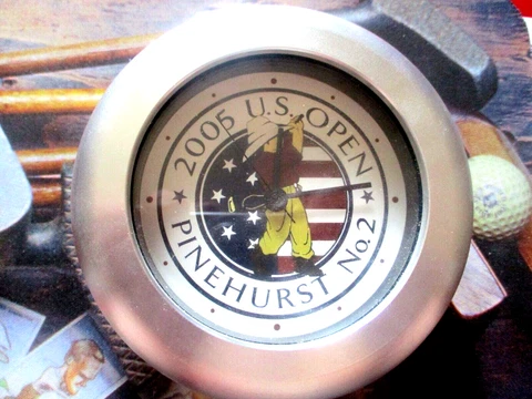 vtg - 2005 U.S. OPEN - Golf Clock - Pinehurst CC No. 2 - Desk Home Office Decor Cover