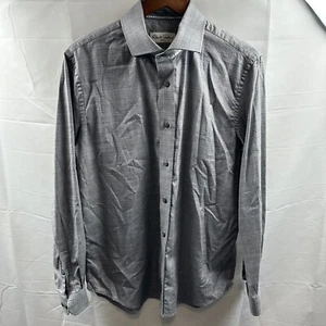Robert Graham Est 01 Langarm Hemd mit Knöpfen Tailored Herren 42 16,5 grau - Bild 1 von 6