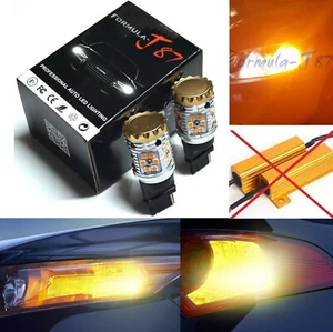 Hiper Flash Gratis Luz LED 3155 Ámbar Dos Bombillas Frente Vuelta Señal Repuesto - Imagen 1 de 12