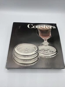 Leonard Silver Plated Crystal Four Coaster Set 840 Round Vintage New Open Stock - Picture 1 of 6