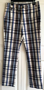 Modern Amusement Golf Pants Plaid, Straight, Black,White,Blue,Pink~Size 32 - Picture 1 of 9