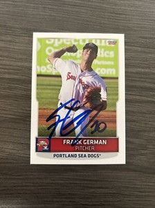 Frank German Autographed 2021 Portland Sea Dogs Team Set - Boston Red Sox
