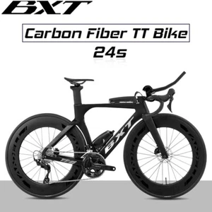 BXT Carbon Time Trial Bike Disc Triathlon Bike Carbon TT Bike 24 Speed 10.34kg - Picture 1 of 27