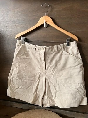 Pantalones cortos Charter Club para mujer Katherine Fit 100 % algodón talla 12 BEIGE Foto 1 de 4