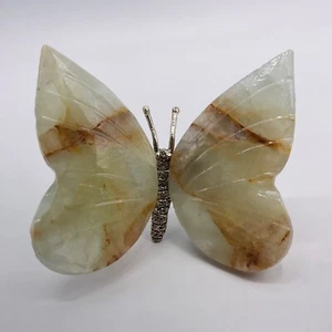 Scultura farfalla pietra intagliata riposo agata pietra preziosa roccia Joias do Rio Brasile - Foto 1 di 13