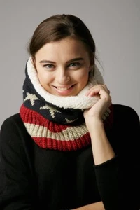 Americana Bufanda Tejida de Bufanda Capucha Círculo Envoltura Cálida Gruesa Suave Nueva - Imagen 1 de 8