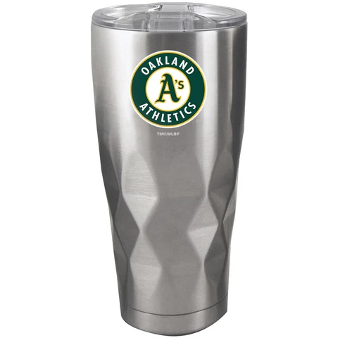Oakland Athletics 22oz. Diamond Bottom Stainless Steel Tumbler Cover