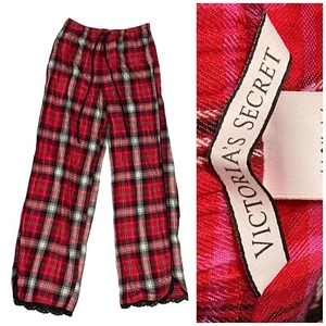 Pantalón de pijama Victorias Secret para mujer talla pequeña rojo a cuadros ropa de dormir para salón - Imagen 1 de 11