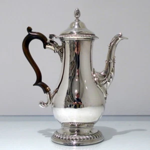 Mid 18th Century Antique George III Sterling Silver Coffee Pot London 1768 - Picture 1 of 10