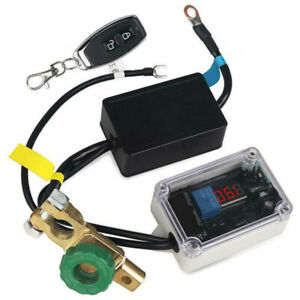 Car Battery Isolator Disconnect Cut-off Master Switch w/Wireless Remote Control