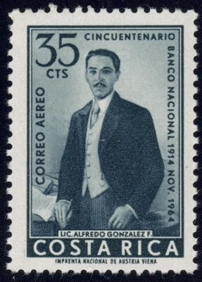 1965 Costa Rica SC# C399 - 50th Anniv. of the National Bank - M-H - Image 1 of 2