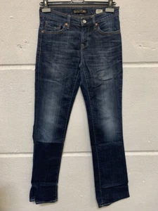 Mavi Ladies Jeans Mona Mid Rise, Straight Leg Dark Blue W27 L34 - Picture 1 of 5