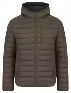 Tokyo Laundry Mens Vizzini Quilted Puffer with Hood - Khaki Green - Picture 1 of 3