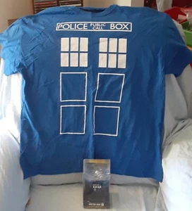 T-Shirt Doctor Who Weihnachtsornament TARDIS Time Machine Glas blau * XL - Bild 1 von 4