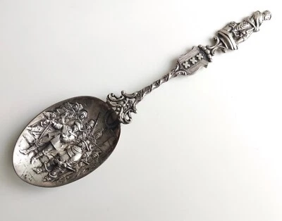 CUCHARA DE PLATA ANTIGUA MARCA DE PLATA HOLANDESA Y MARCA DE MAESTRO 1900 Foto 1 de 4