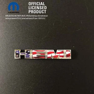 Dodge HEMI Fender Emblem Insert Decal L&R AMERICAN FLAG Fits 2006-2010 - Picture 1 of 6