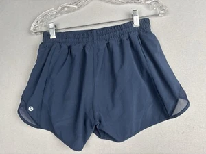 Lululemon Hotty Hot Shorts Blue Lined High Rise HR Mesh Sz 8 4230 - Picture 1 of 16