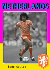Ruud Gullit, NEDERLANDS LEGEND, CUSTOM CARD FOOTBALL.