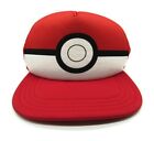 Pokemon Youth Snapback Hat Poke Ball Red White Black Mesh Adjustable Strap