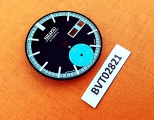 NUOVO OROLOGIO CRONOGRAFO AF SEIKO QUADRANTE NERO BLU PER 6139 - 6139 8020 BVT02821 - Foto 1 di 3