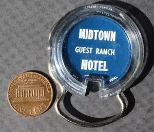 1960-70s Era Lajunta Colorado Midtown Motel & Guest Ranch hard plastic keychain- - Picture 1 of 1