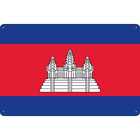 Blechschild Wandschild 30x40 cm Kambodscha Fahne Flagge Geschenk Deko