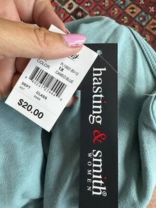 Hasting And Smith Top Blouse Women's Size XL NWT Sleeveless Teal - Picture 1 of 4