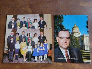 Postales de campaña política de Pat Brown del gobernador de California de la década de 1960, San Francisco - Imagen 1 de 2