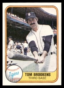 1981 Fleer #473 Tom Brookens Detroit Tigers Baseball card