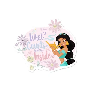 Pura Vida Disney Jasmine What Counts Sticker, Stylish Design, Adhesive Accessory - Picture 1 of 1