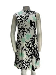 Jones New York Women's Black White Floral Sleeveless Dress Size 12P NWOT No Tags - Imagen 1 de 4