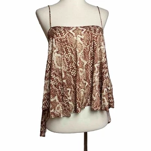 Urban Outfitters Size S Snakeskin Print Tank Swing Cami Spaghetti Straps NWT - Picture 1 of 10