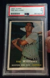 1957 #1 Ted Williams Medias Rojas de Boston Sala de estar PSA 5 recién calificado - Imagen 1 de 2