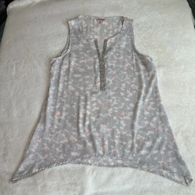 Blusa Juicy Couture para mujer con estampado en L camisa fluida frontal adornada con joyas Foto 1 de 4