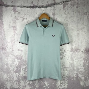 Camisa Polo Fred Perry De Colección Para Hombre Camiseta de Lujo Clásica Azul Y2K Talla M - Imagen 1 de 7