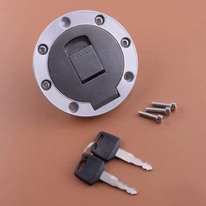 Metal Motorcycle Fuel Tank Gas Cap Locking Cover With 2 Keys Universal Modified - Bild 1 von 4