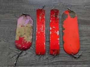 Lot of 4 Dodger Flasher Salmon Lures: Luhr Jensen, Big Jon & 2 Unmarked - Picture 1 of 7
