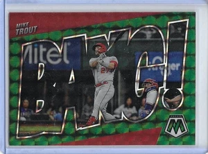 2022 Panini Mosaic Bang! Mike Trout #BG-8 Green Mosaic Prizm - Picture 1 of 2